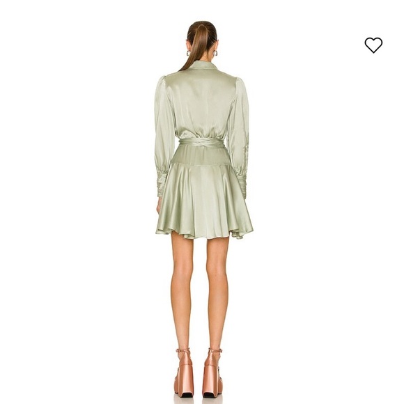 Zimmermann Sage Green Mini Dress - Picture 4 of 9